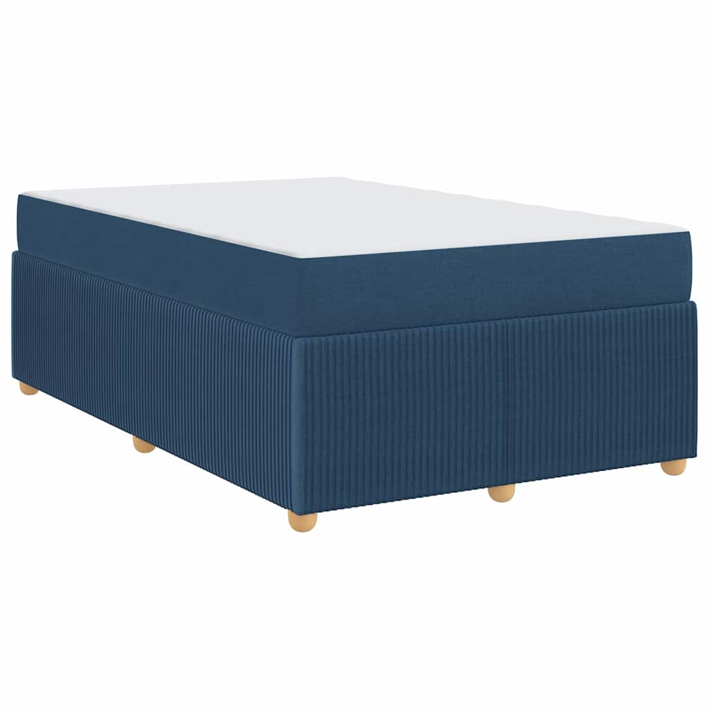 Bettgestell mit Matratze mit Matratze Blau 120 x 200 cm Stoff