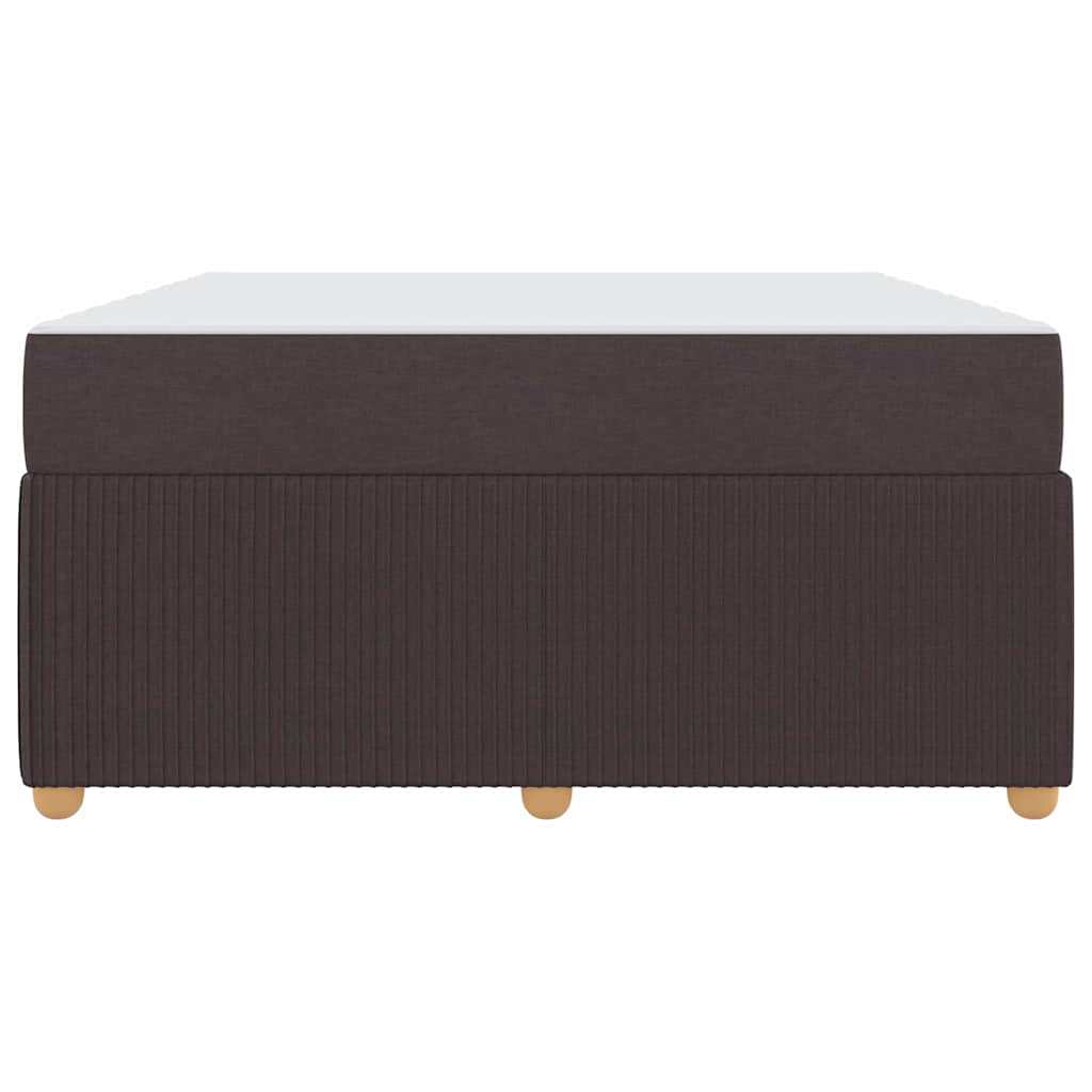 Bettgestell mit Matratze Dunkelbraun 140 x 200 cm Stoff