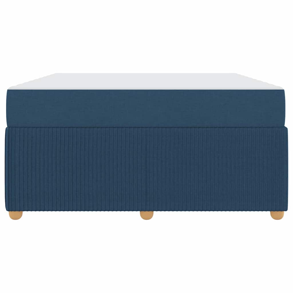 Bettgestell mit Matratze mit Matratze Blau 140 x 200 cm Stoff