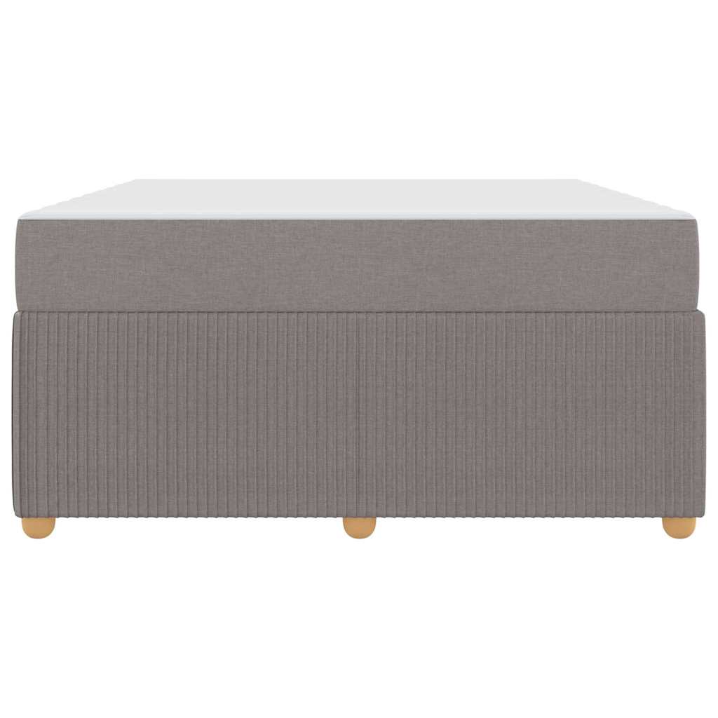 Bettgestell mit Matratze mit Matratze Taupe 160 x 200 cm Stoff