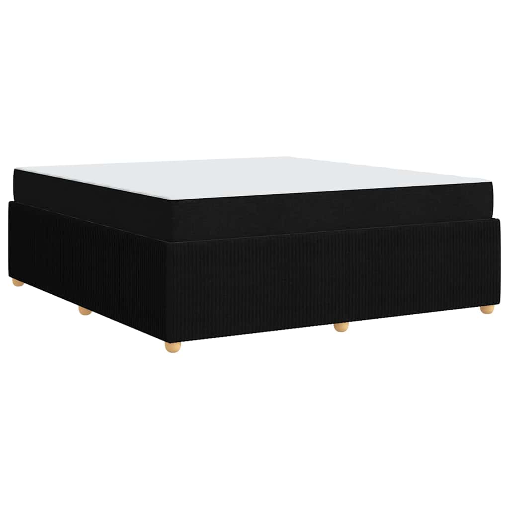 Bettgestell mit Matratze Schwarz 180 x 200 cm Stoff