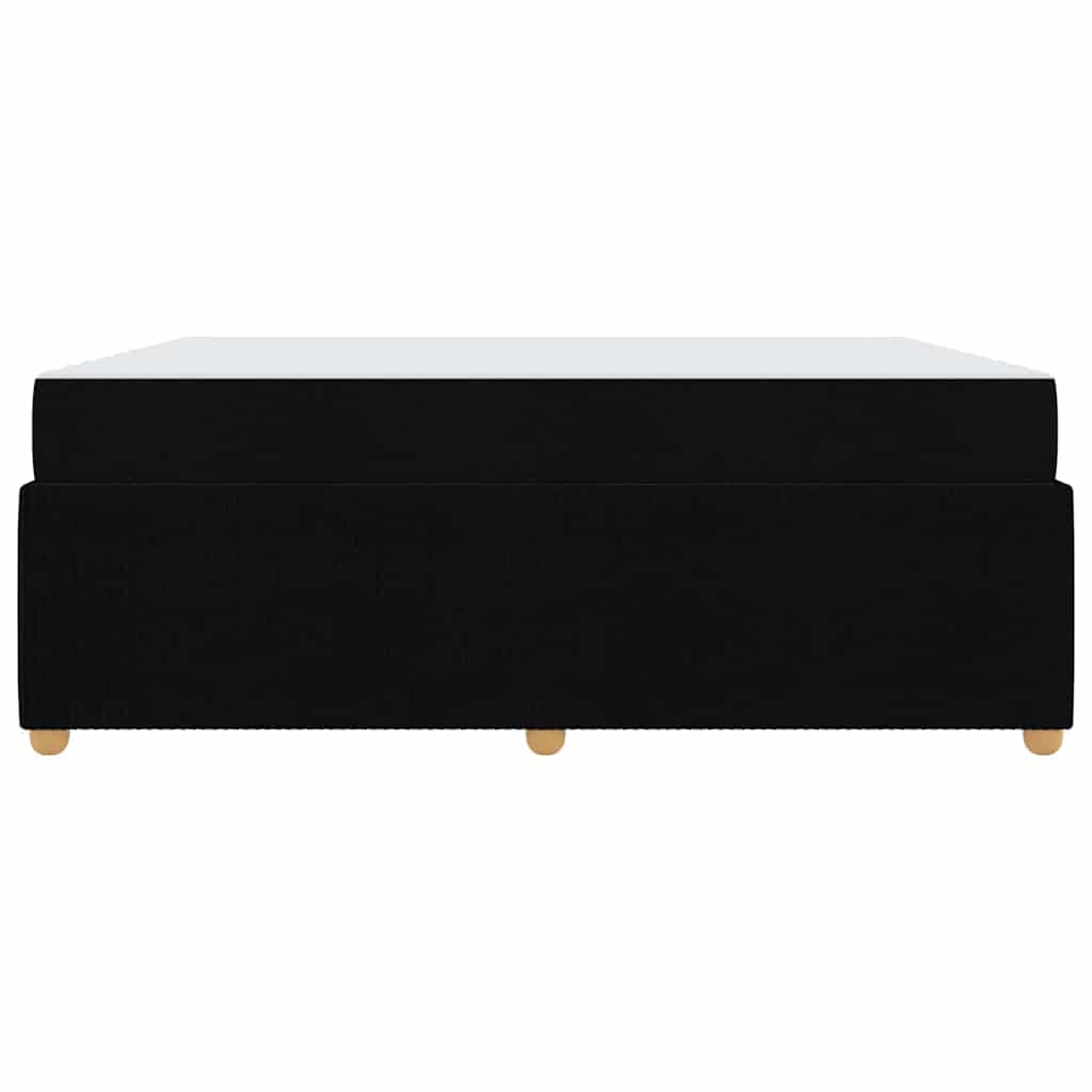Bettgestell mit Matratze Schwarz 180 x 200 cm Stoff