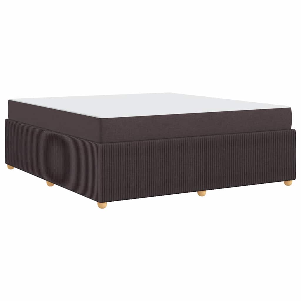 Bettgestell mit Matratze Dunkelbraun 180 x 200 cm Stoff