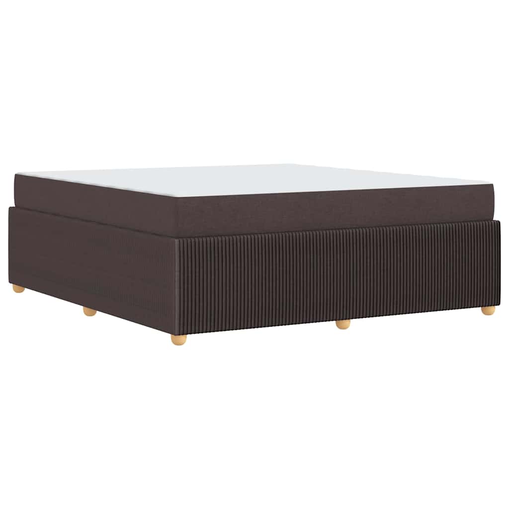 Bettgestell mit Matratze Dunkelbraun 180 x 200 cm Stoff