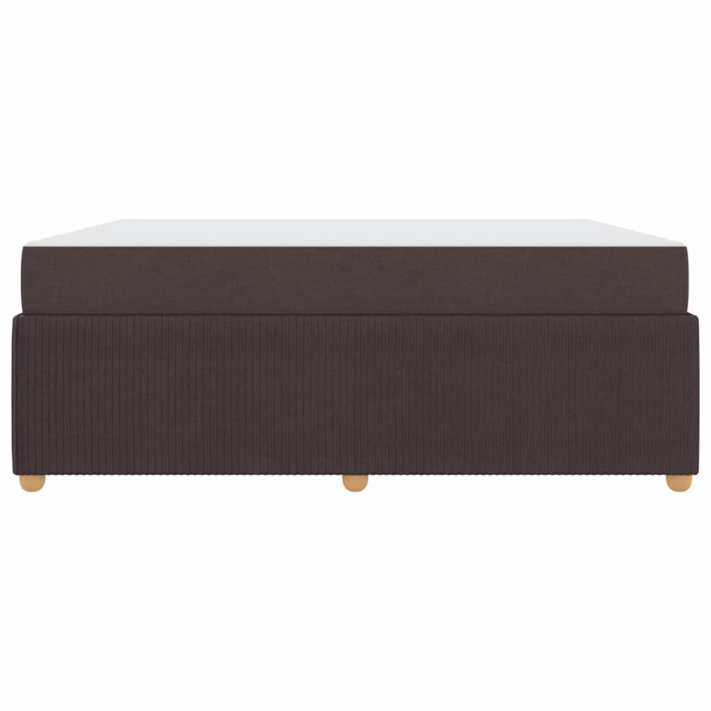Bettgestell mit Matratze Dunkelbraun 180 x 200 cm Stoff
