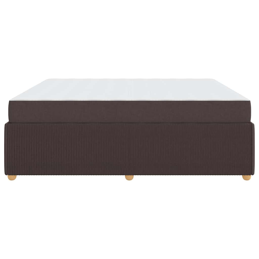 Bettgestell mit Matratze Dunkelbraun 180 x 200 cm Stoff