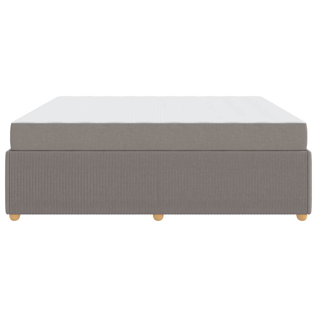 Bettgestell mit Matratze mit Matratze Taupe 180 x 200 cm Stoff