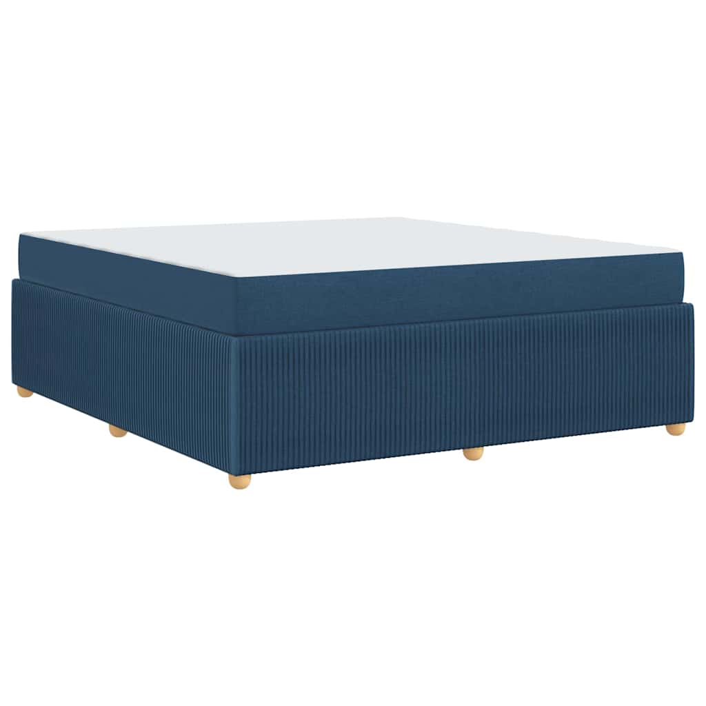 Bettgestell mit Matratze mit Matratze Blau 180 x 200 cm Stoff