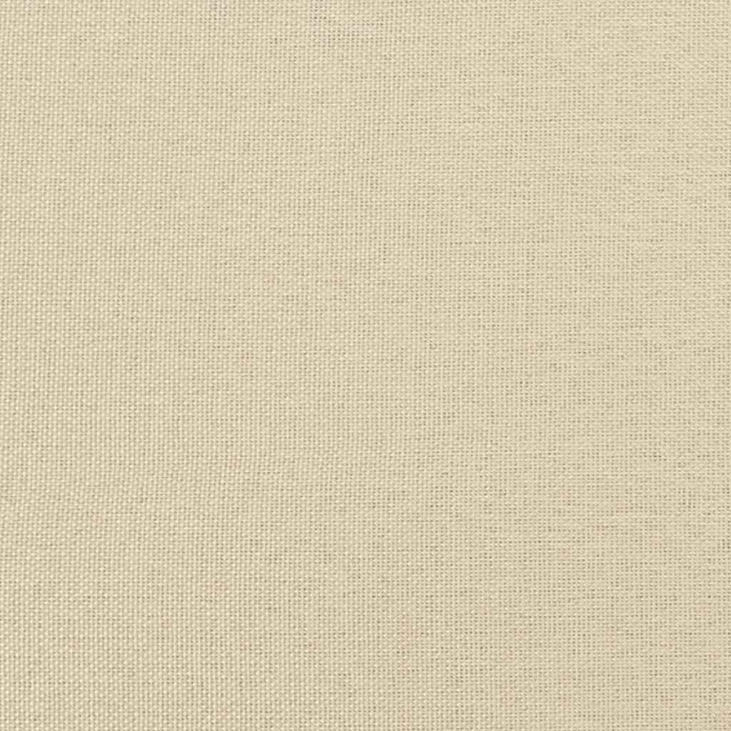 Bettgestell mit Matratze mit Matratze Creme 200 x 200 cm Stoff