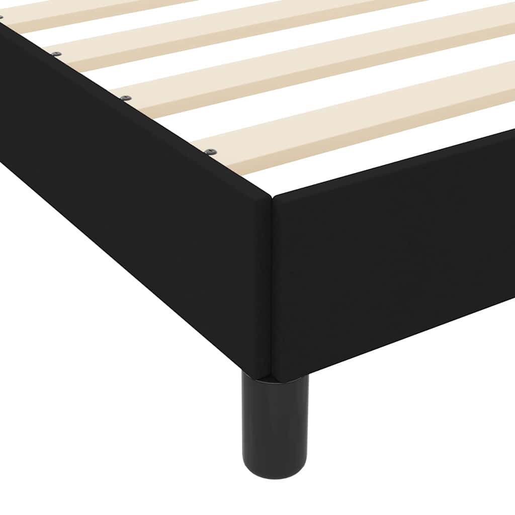 Boxspringbett mit Matratze Schwarz 90 x 190 cm Stoff