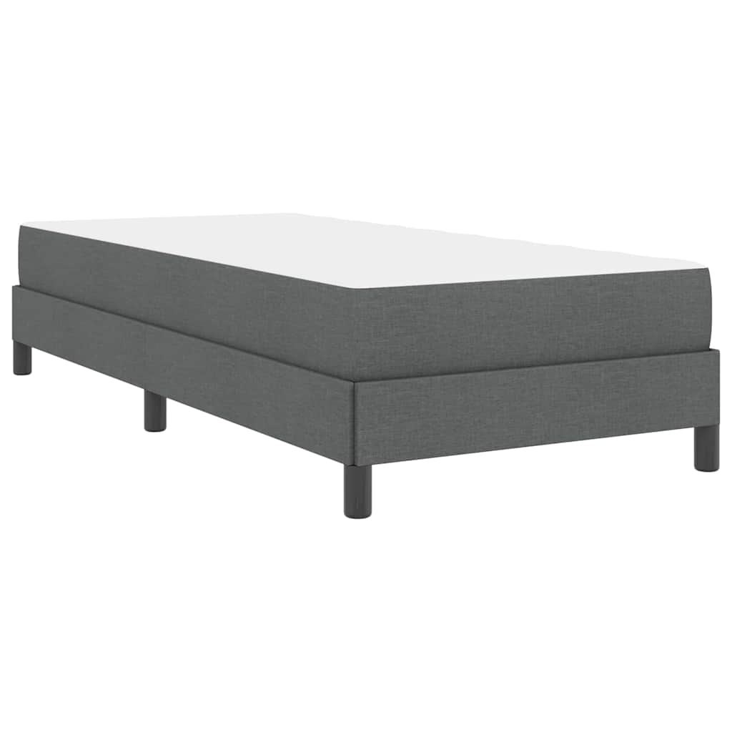 Boxspringbett mit Matratze Dunkelgrau 100 x 200 cm Stoff