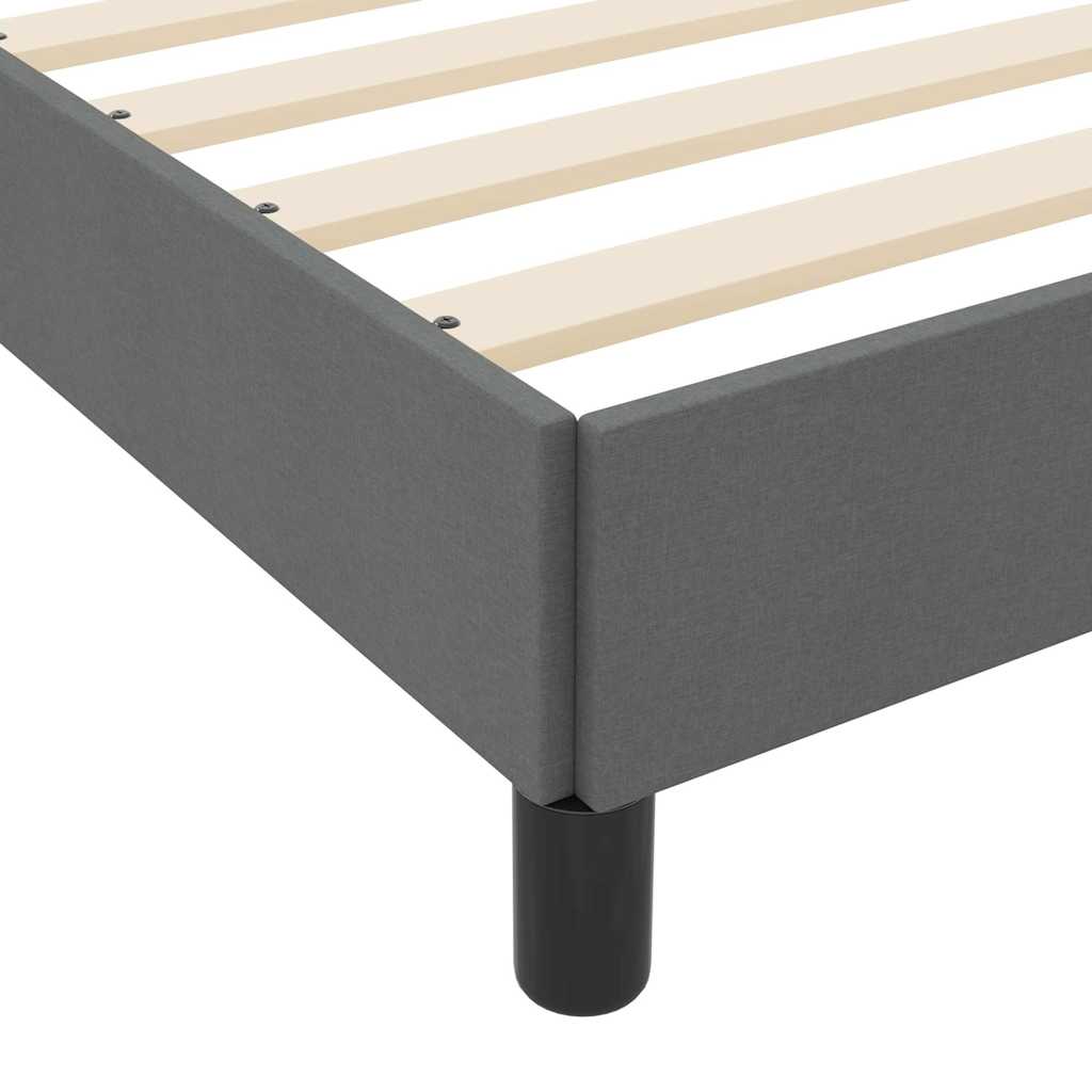 Boxspringbett mit Matratze Dunkelgrau 120 x 200 cm Stoff