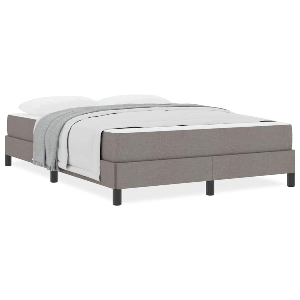 Boxspringbett mit Matratze Taupe 140 x 200 cm Stoff