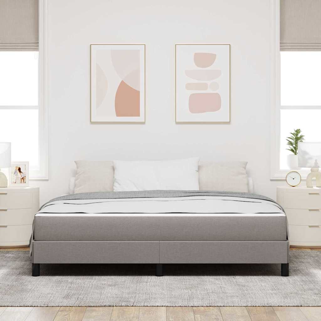 Boxspringbett mit Matratze Taupe 180 x 200 cm Stoff