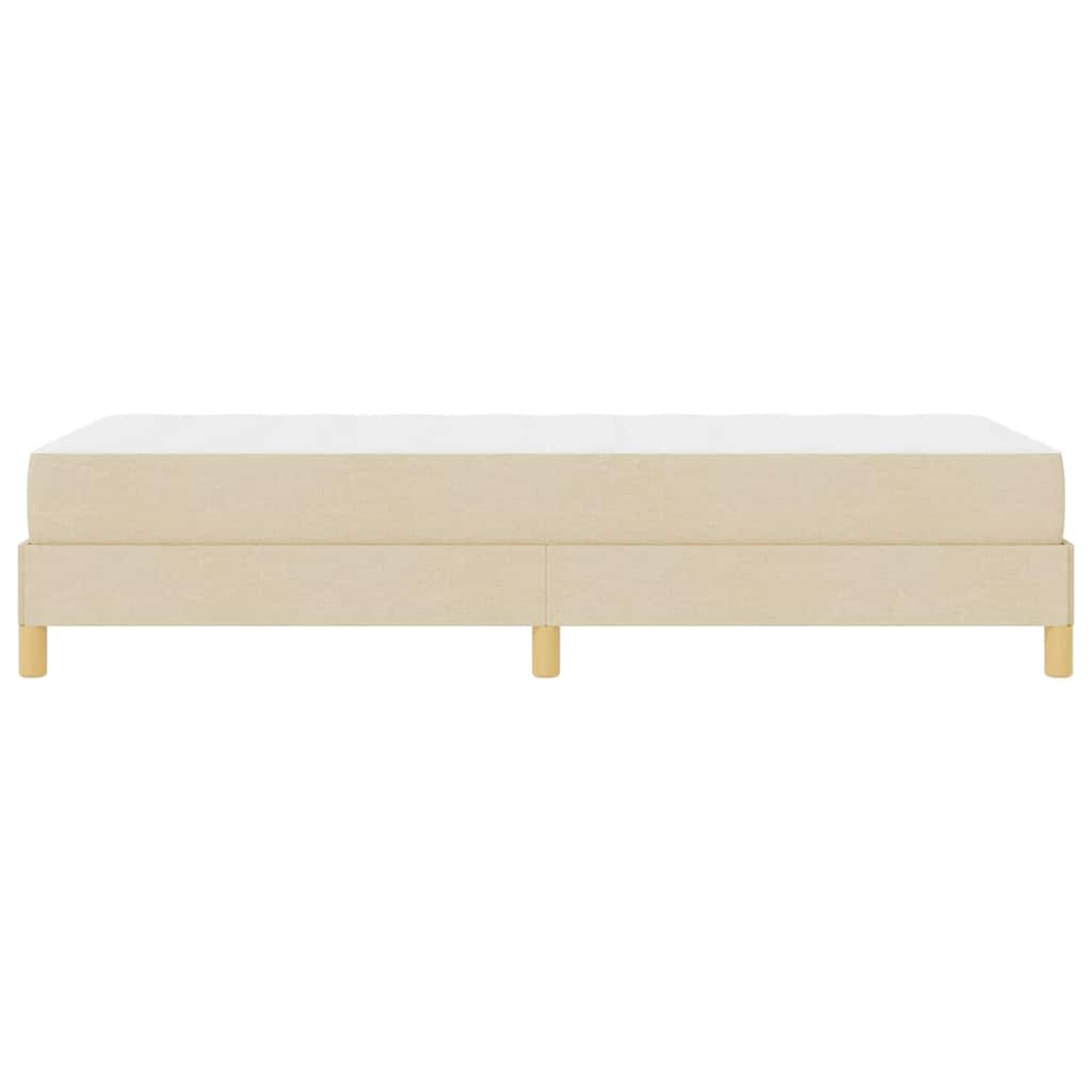 Boxspringbett Creme, Braun 100 x 200 cm Stoff, Ingenieurholz