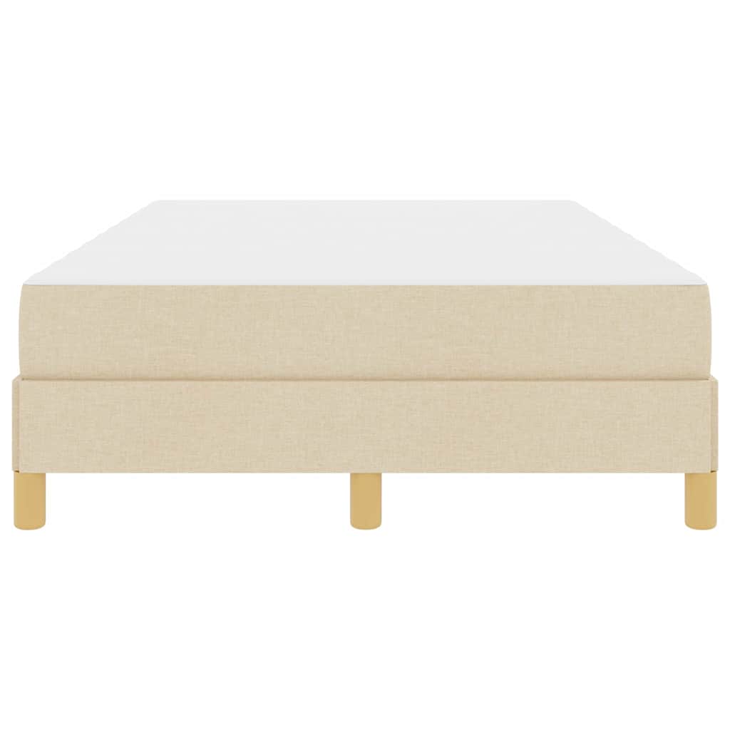 Boxspringbett Creme, Braun 120 x 200 cm Stoff, Ingenieurholz