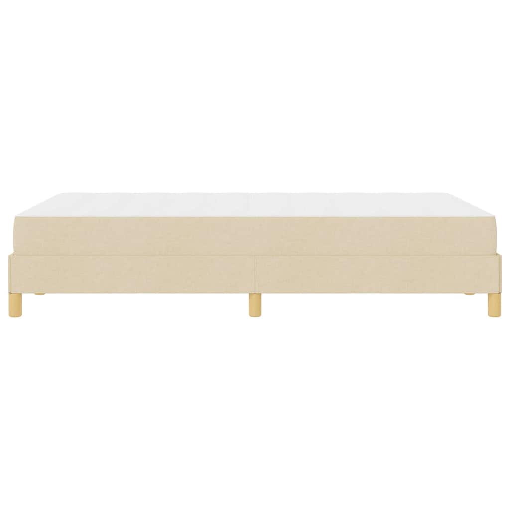 Boxspringbett Creme, Braun 120 x 200 cm Stoff, Ingenieurholz