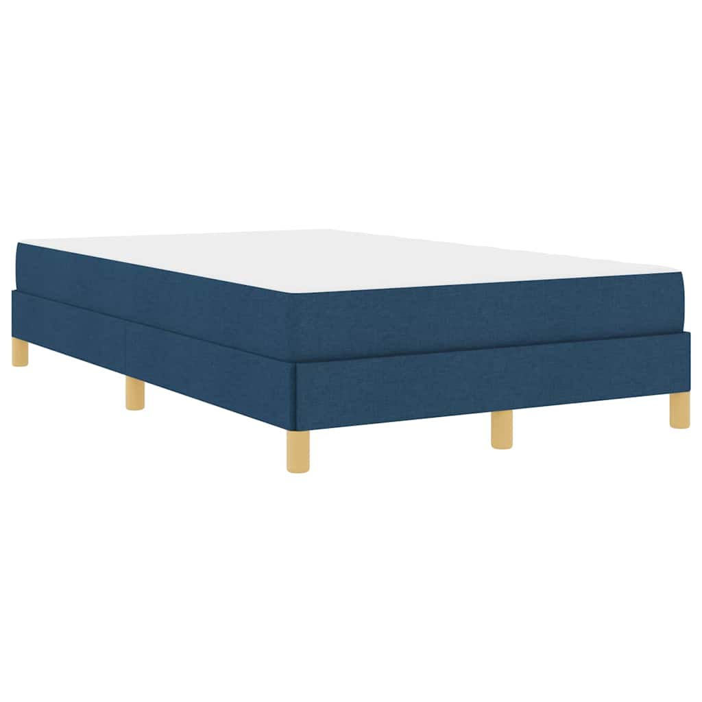 Boxspringbett Blau, Braun 120 x 200 cm Stoff, Ingenieurholz