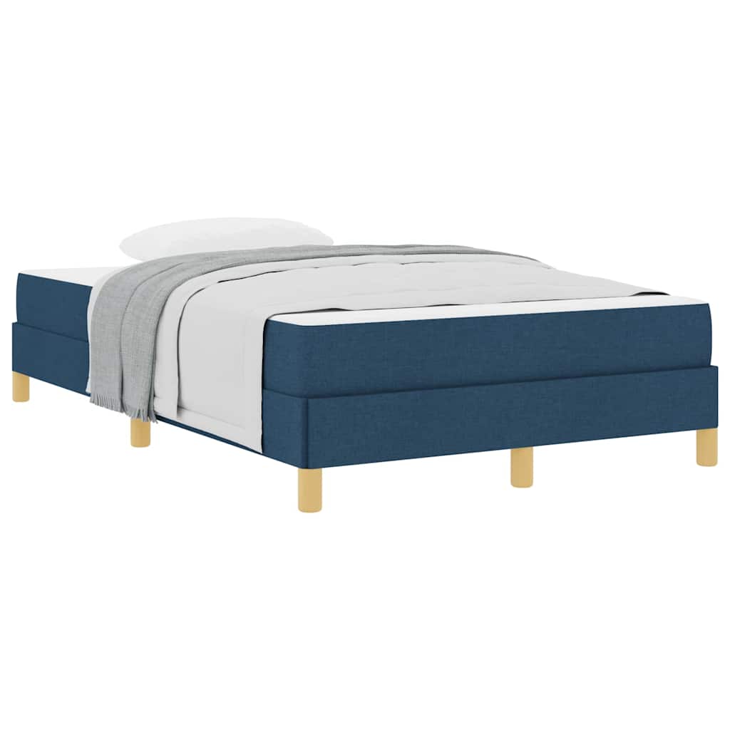 Boxspringbett Blau, Braun 120 x 200 cm Stoff, Ingenieurholz