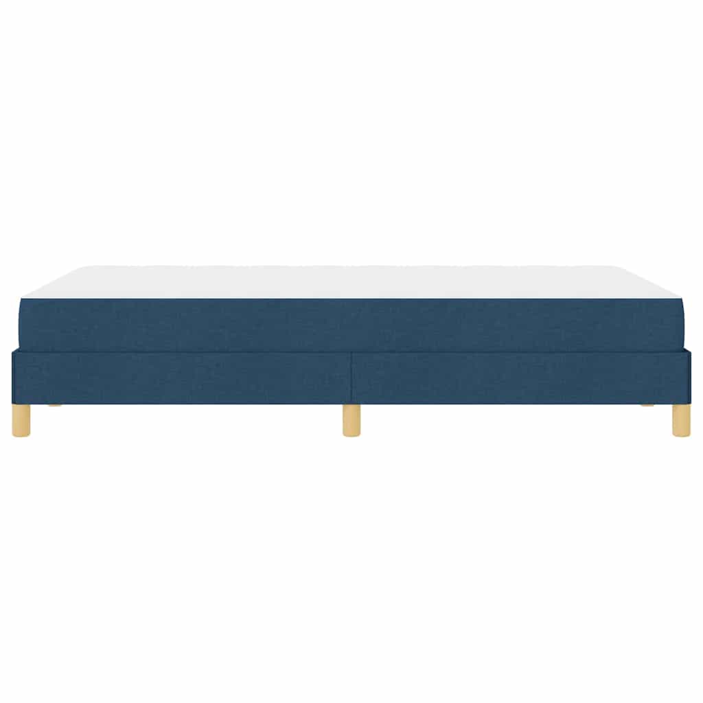Boxspringbett Blau, Braun 120 x 200 cm Stoff, Ingenieurholz