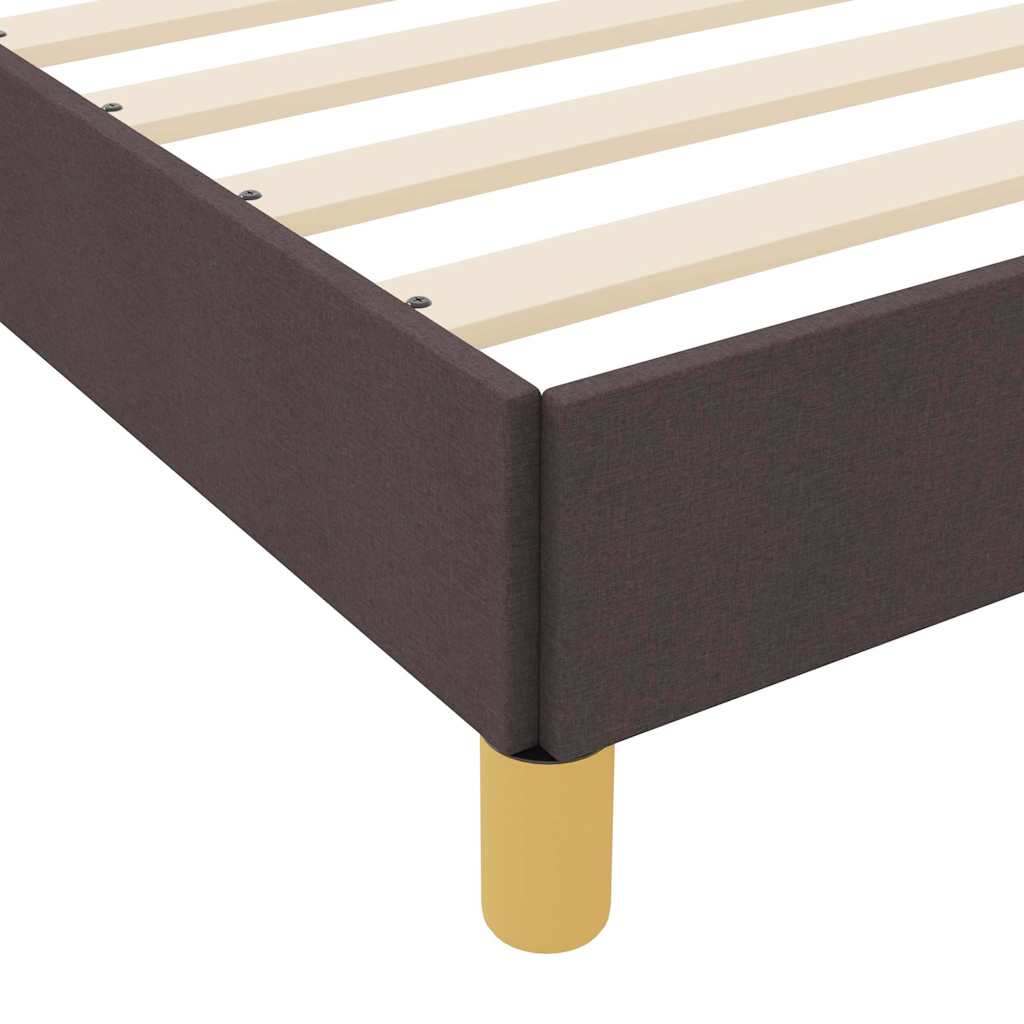 Boxspringbett Braun 140 x 200 cm Stoff, Ingenieurholz