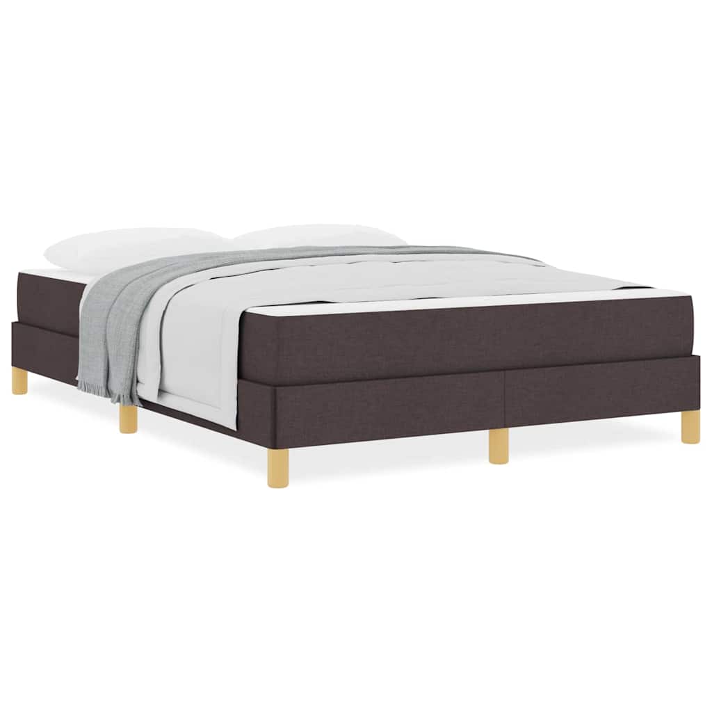 Boxspringbett Braun 140 x 200 cm Stoff, Ingenieurholz