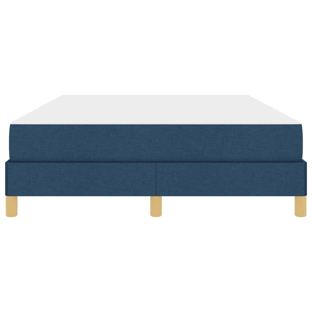 Boxspringbett Blau, Braun 160 x 200 cm Stoff, Ingenieurholz