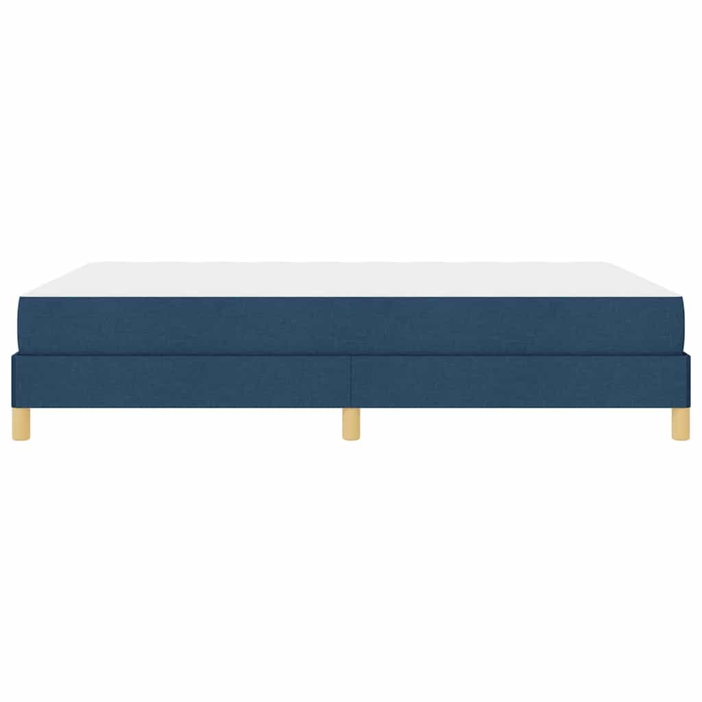 Boxspringbett Blau, Braun 160 x 200 cm Stoff, Ingenieurholz