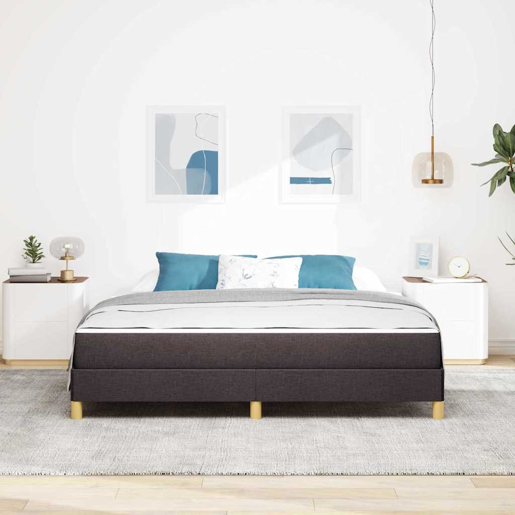 Boxspringbett Braun 180 x 200 cm Stoff und Holzwerkstoff