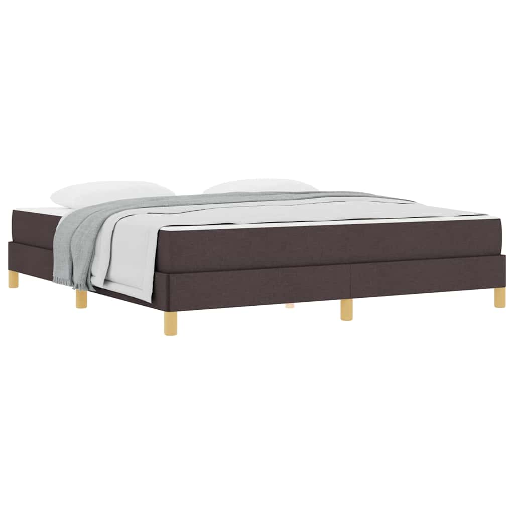 Boxspringbett Braun 180 x 200 cm Stoff und Holzwerkstoff