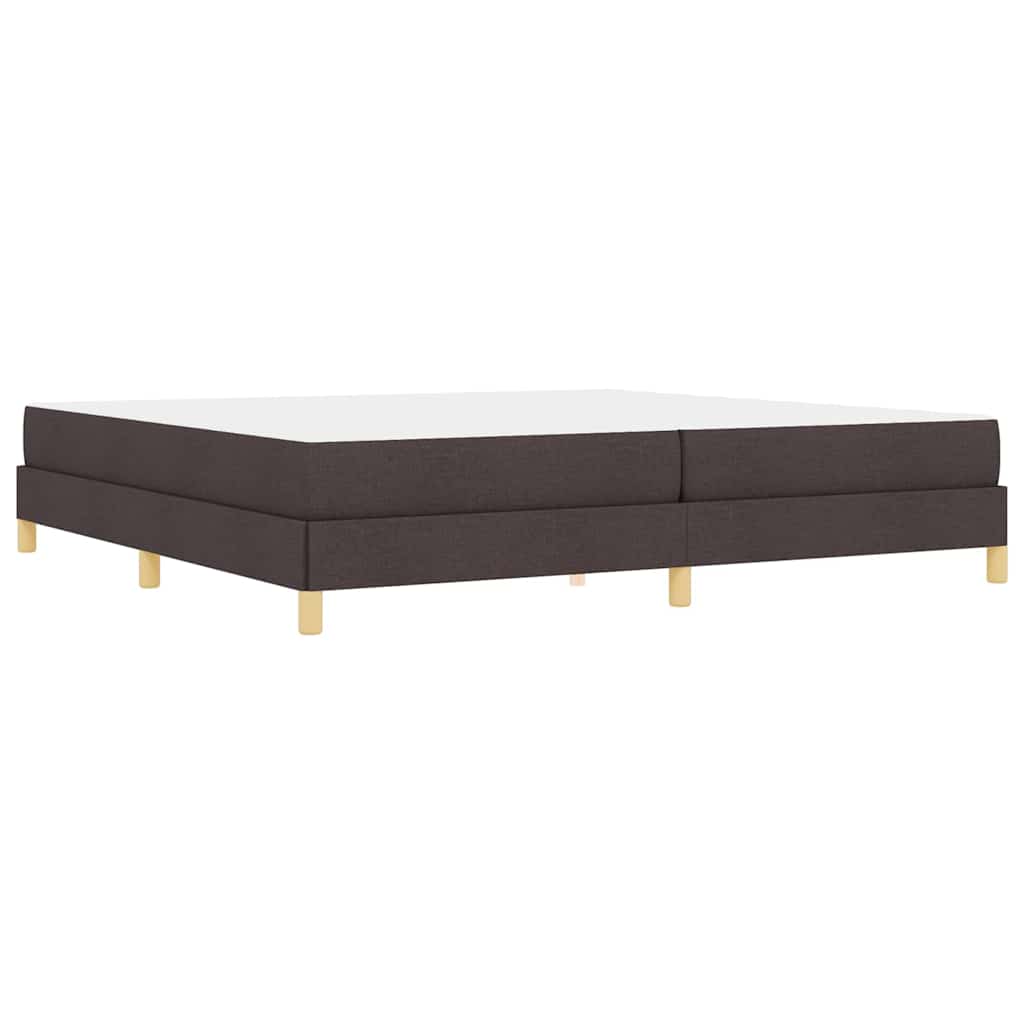Boxspringbett Braun 200 x 200 cm Stoff, Ingenieurholz