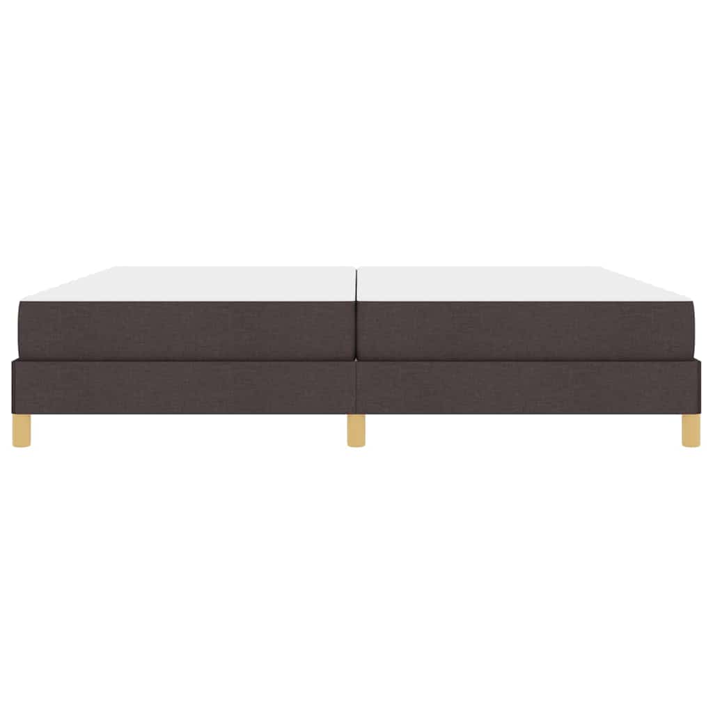 Boxspringbett Braun 200 x 200 cm Stoff, Ingenieurholz