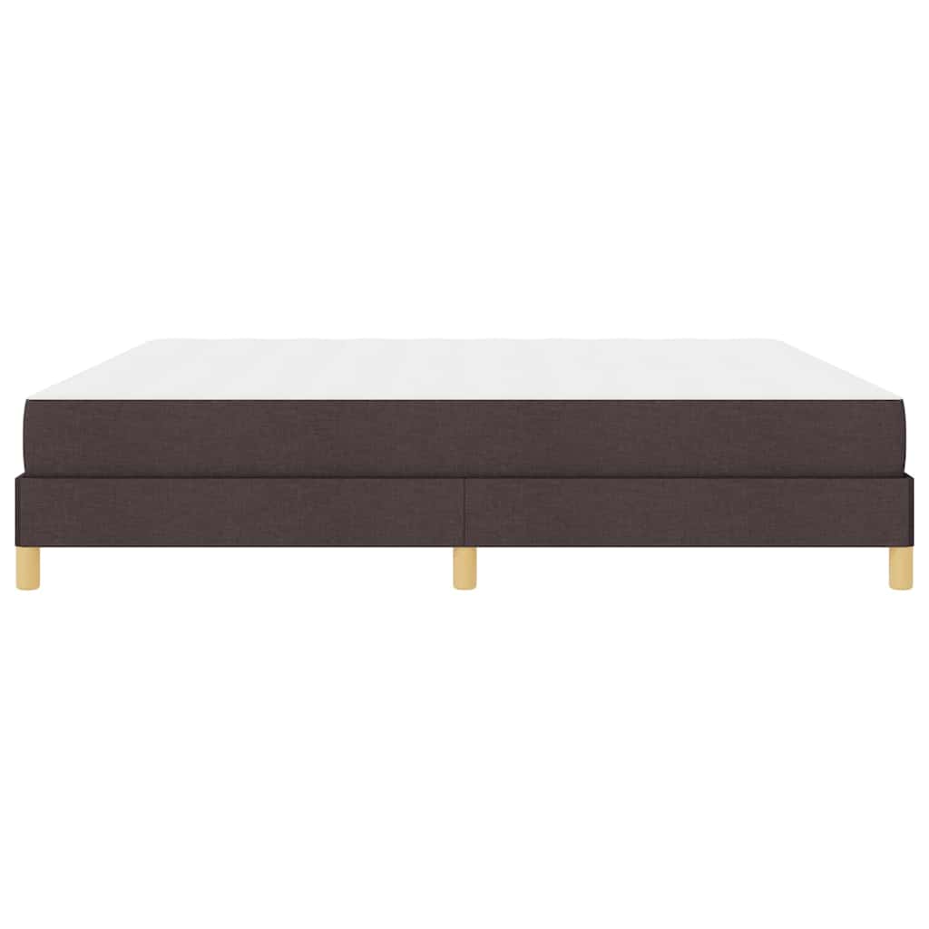 Boxspringbett Braun 200 x 200 cm Stoff, Ingenieurholz