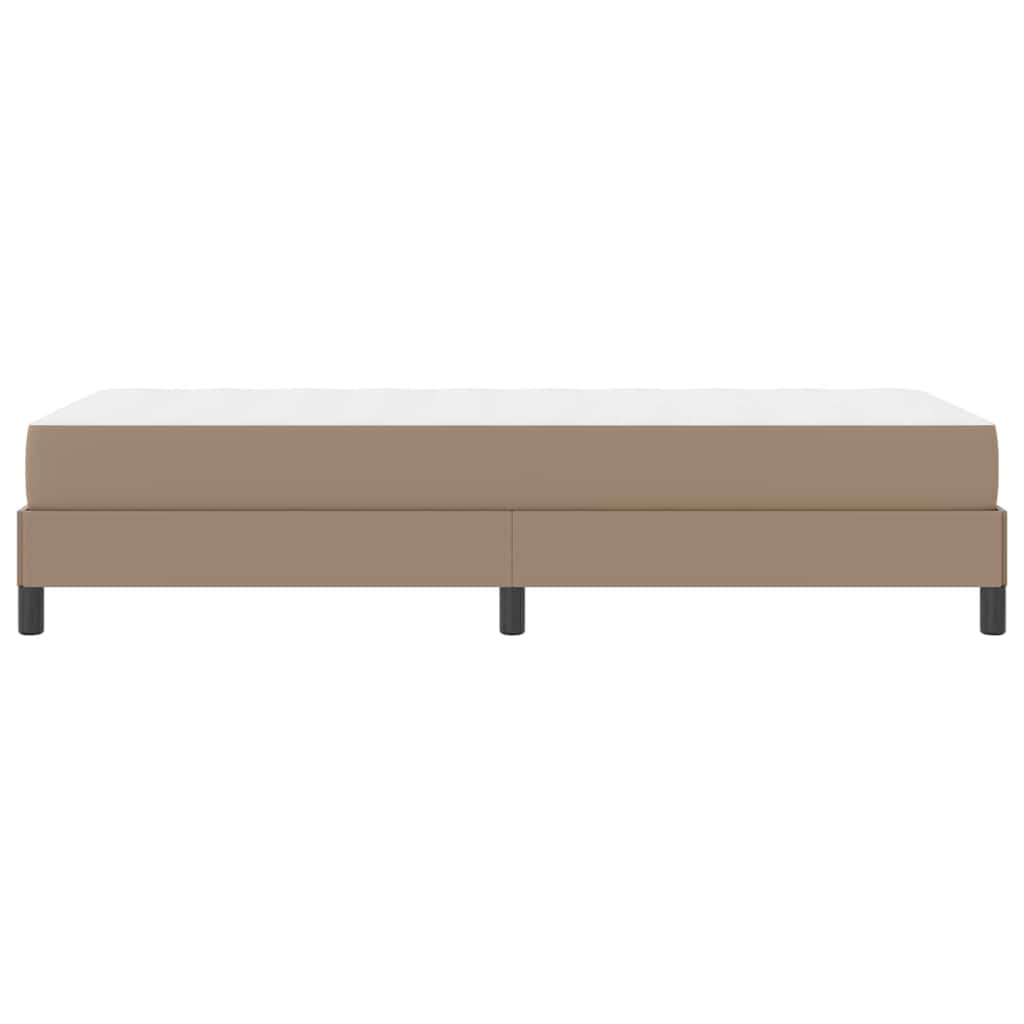 Bett mit Matratze Cappuccino 100 x 200 cm Kunstleder