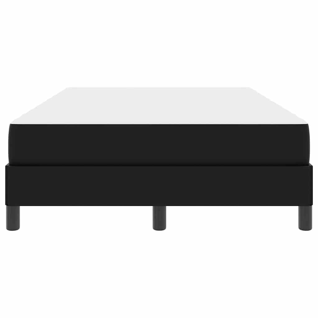 Bett mit Matratze Schwarz 120 x 200 cm Kunstleder
