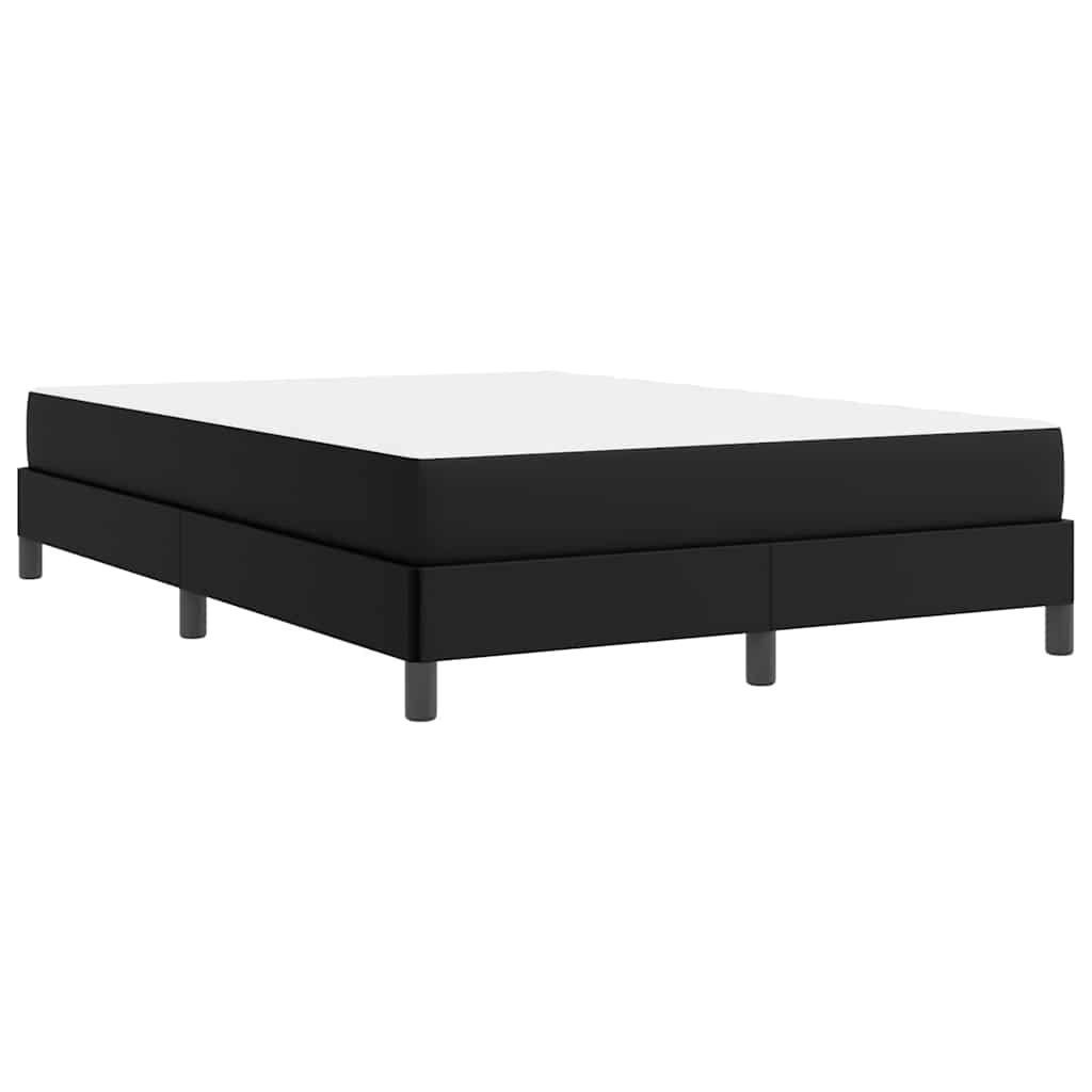Bett mit Matratze Schwarz 160 x 200 cm Kunstleder