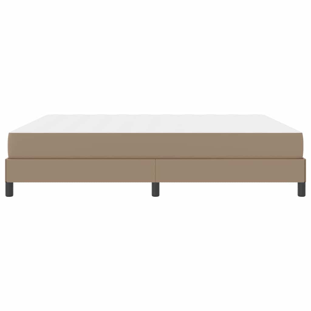 Bett mit Matratze Cappuccino 180 x 200 cm Kunstleder