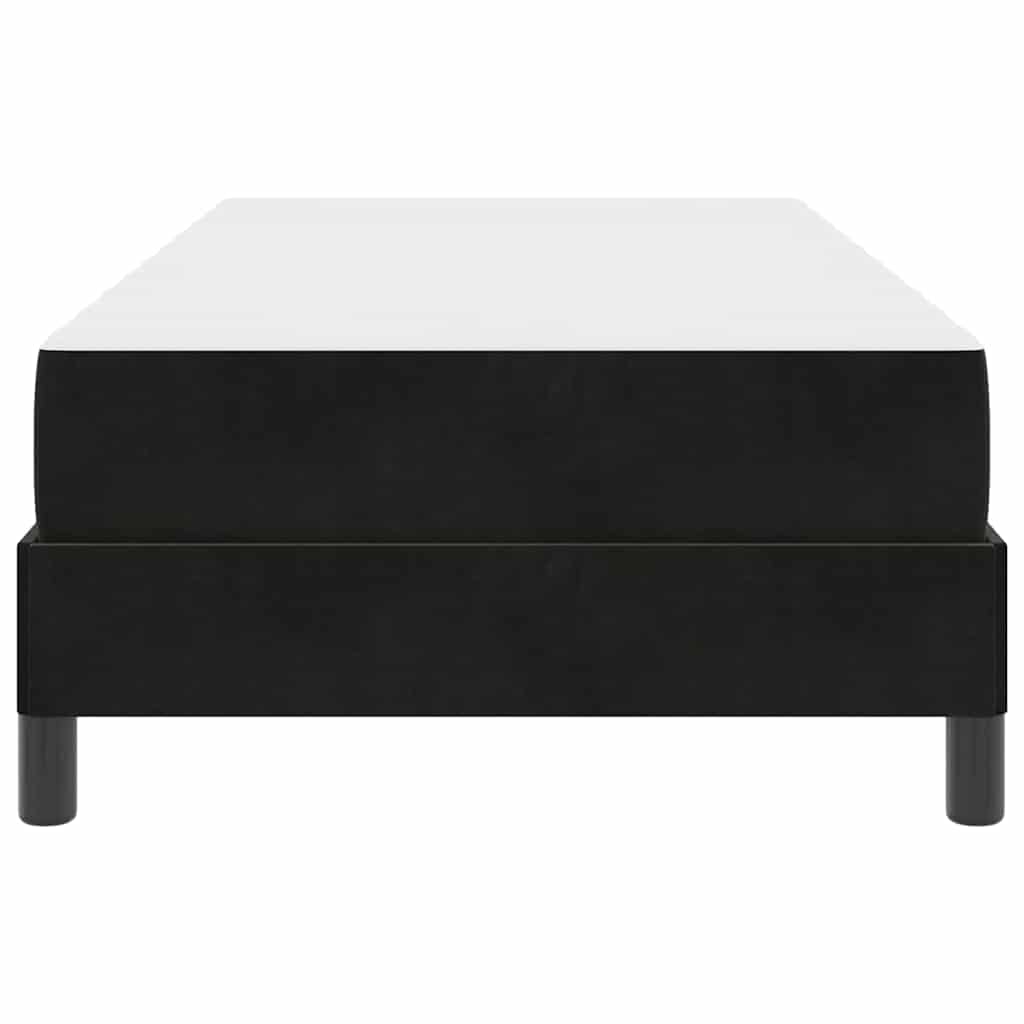 Boxspringbett mit Matratze Schwarz 90 x 190 cm Samt