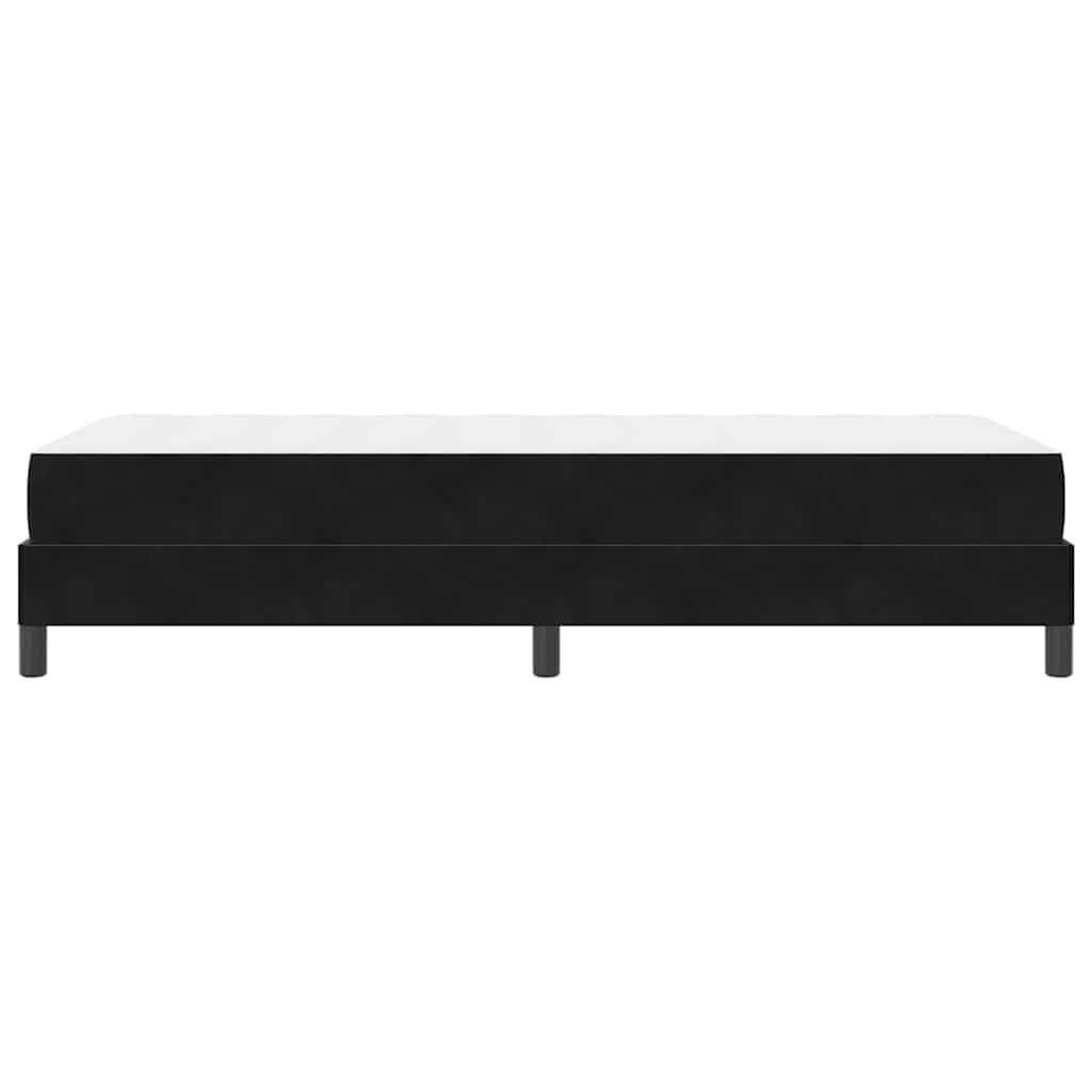 Boxspringbett mit Matratze Schwarz 90 x 190 cm Samt