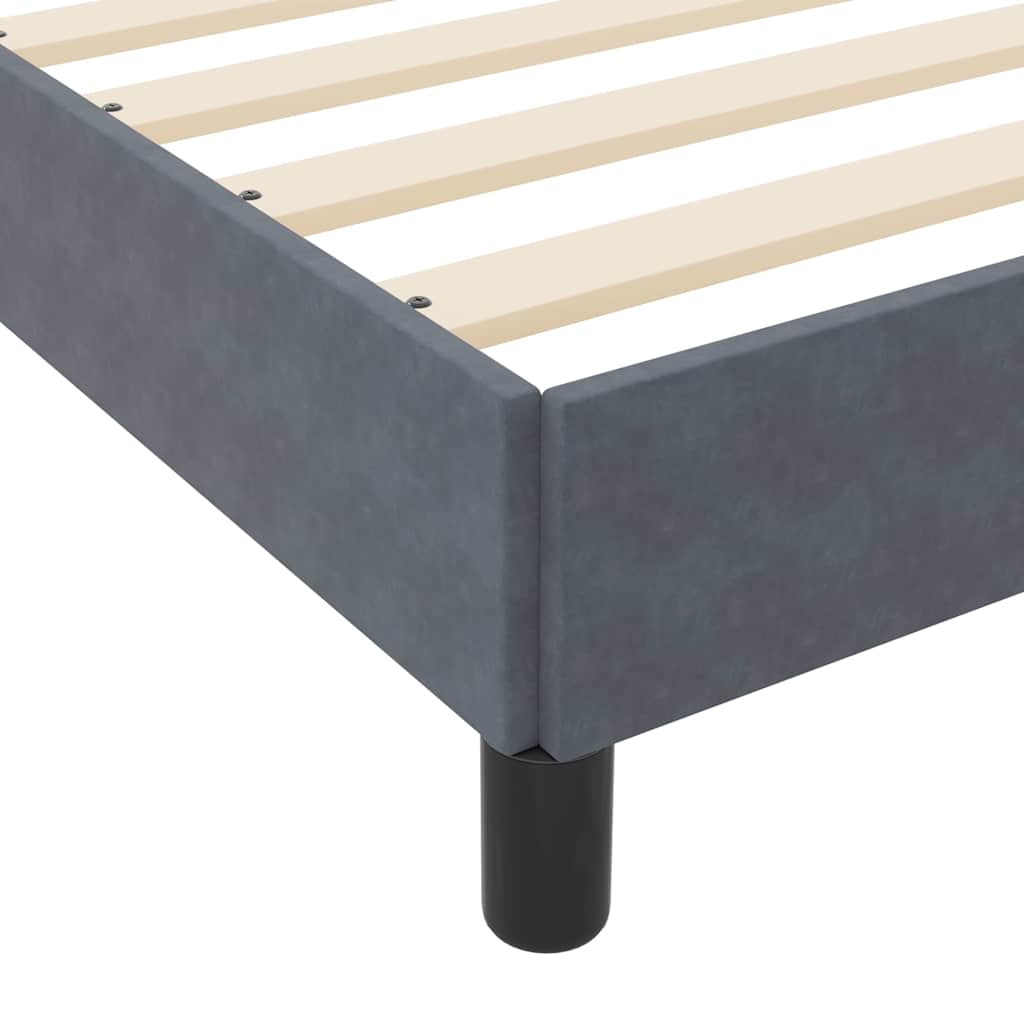 Boxspringbett mit Matratze Dunkelgrau 100 x 200 cm Samt