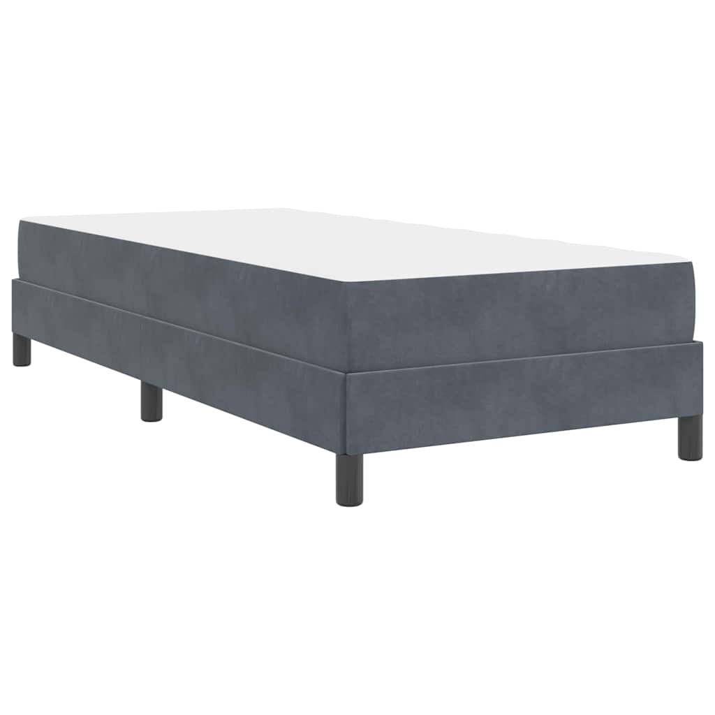 Boxspringbett mit Matratze Dunkelgrau 100 x 200 cm Samt
