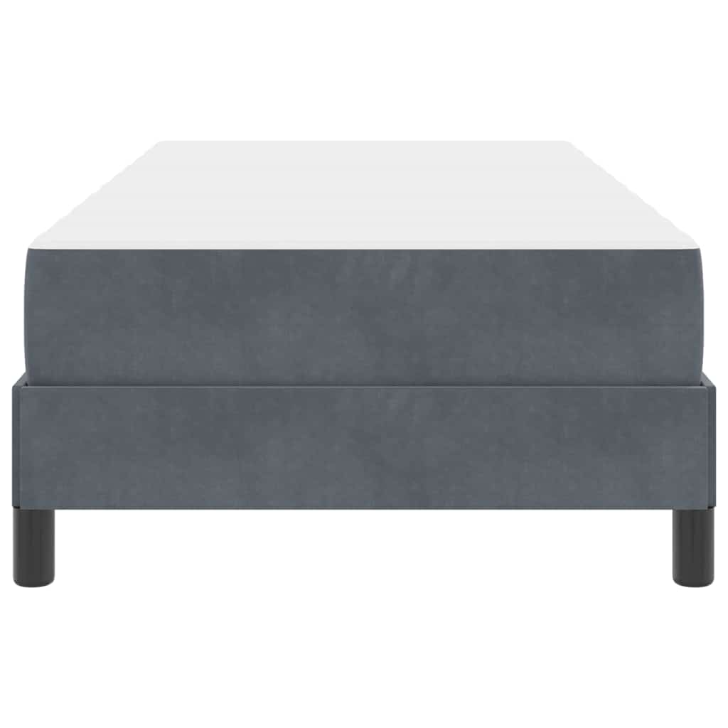 Boxspringbett mit Matratze Dunkelgrau 100 x 200 cm Samt