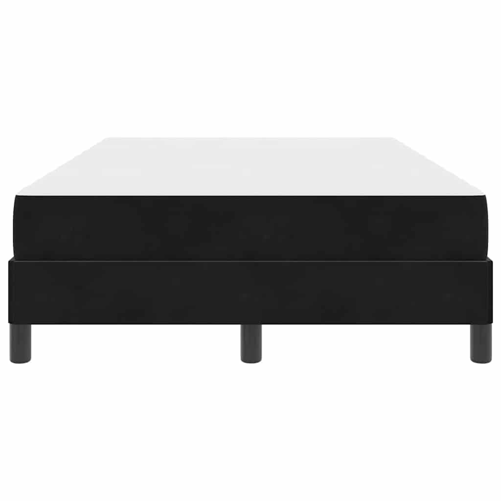 Boxspringbett mit Matratze Schwarz 120 x 190 cm Samt