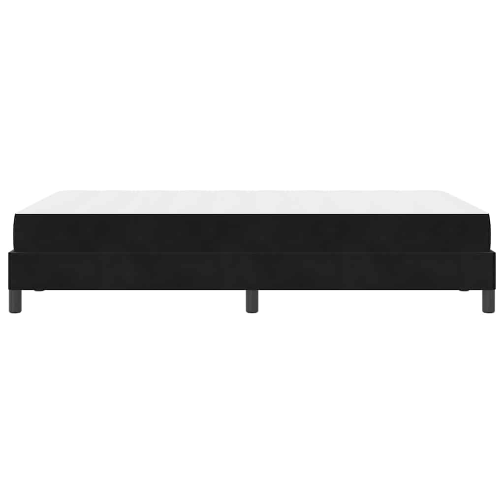 Boxspringbett mit Matratze Schwarz 120 x 190 cm Samt