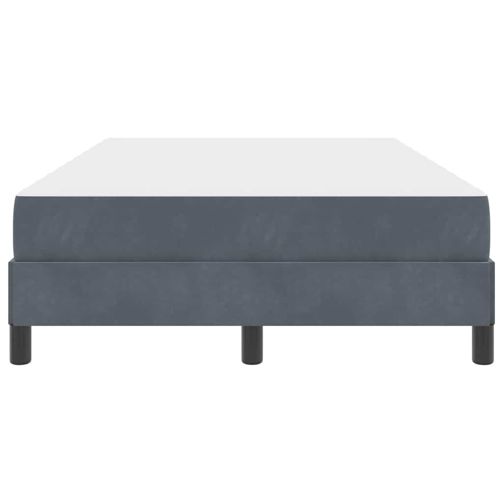 Boxspringbett mit Matratze Dunkelgrau 120 x 200 cm Samt