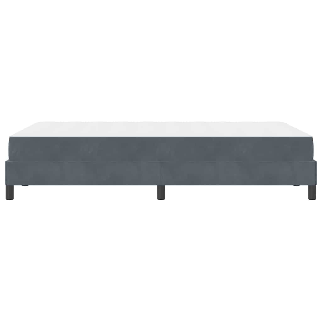 Boxspringbett mit Matratze Dunkelgrau 120 x 200 cm Samt
