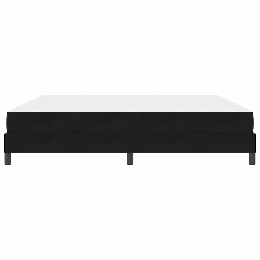 Boxspringbett mit Matratze Schwarz 200 x 210 cm Samt