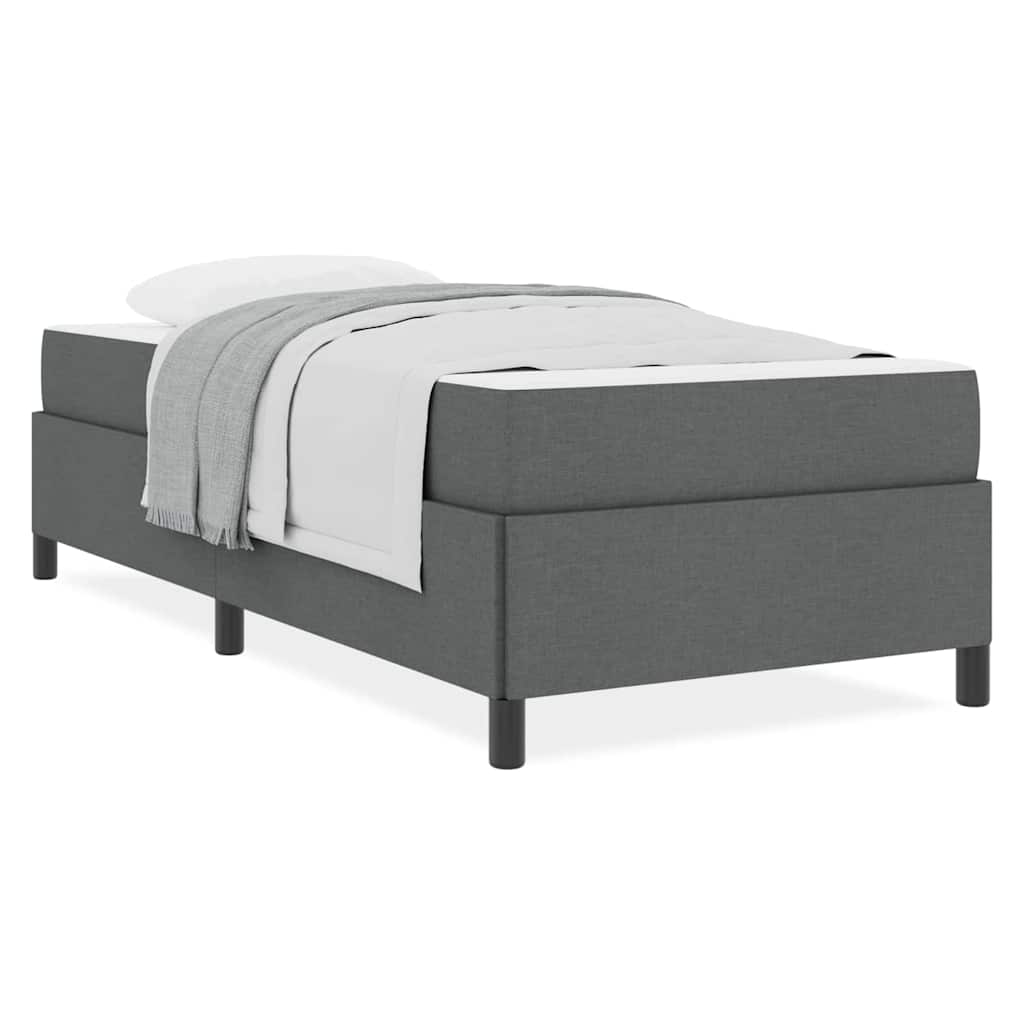 Boxspringbett Dunkelgrau, Schwarz 80 x 200 cm