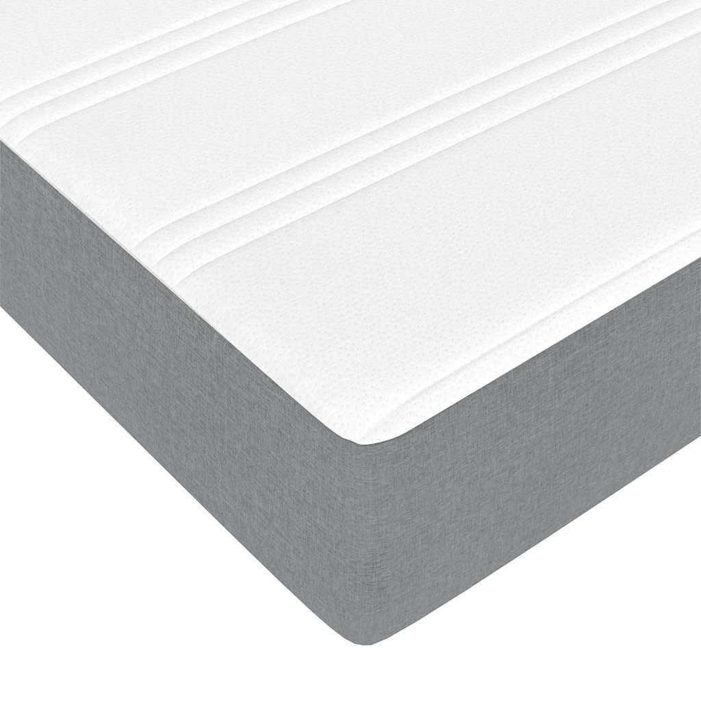 Boxspringbett Hellgrau und Schwarz 90 x 200 cm