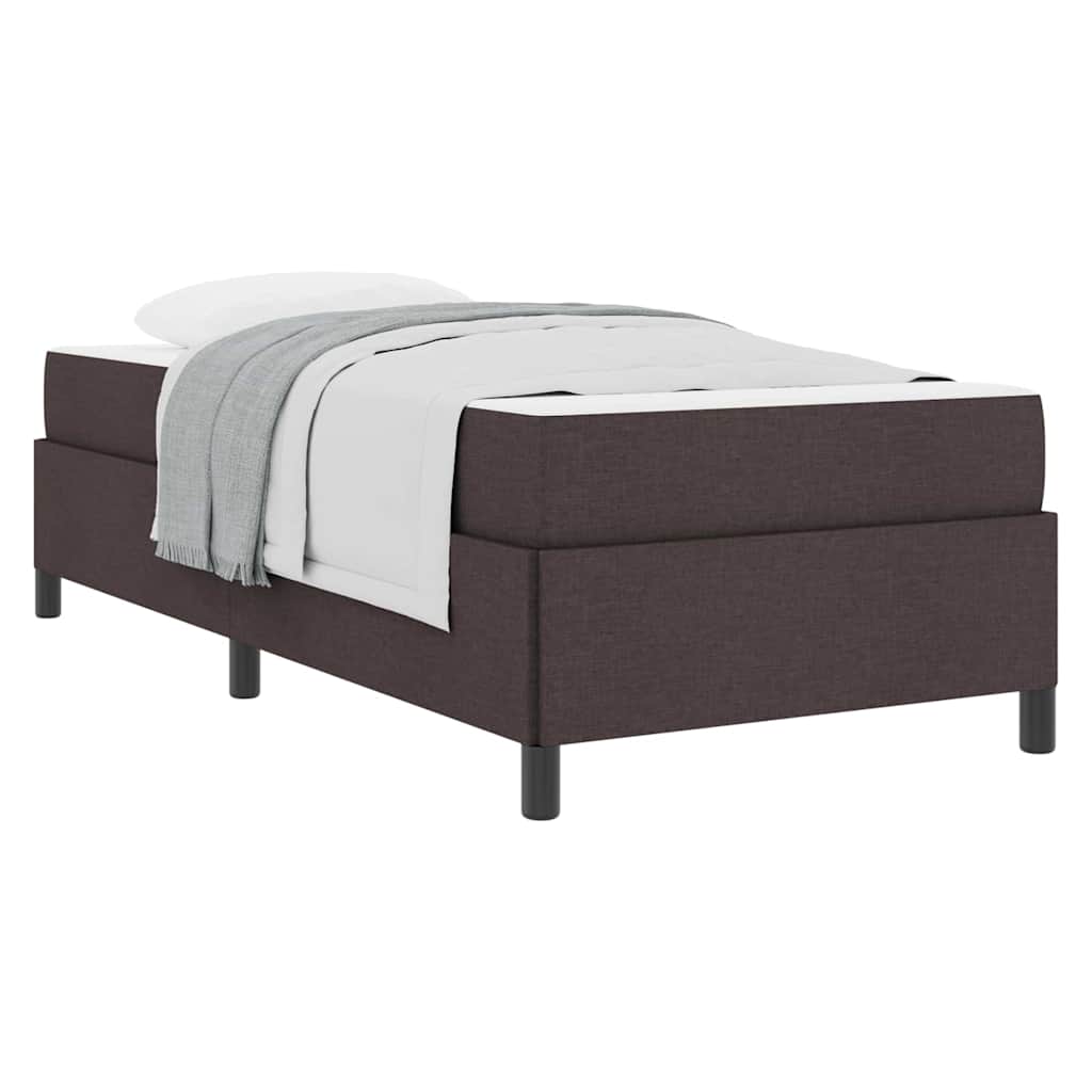 Boxspringbett Braun 90 x 200 cm Stoff, Ingenieurholz